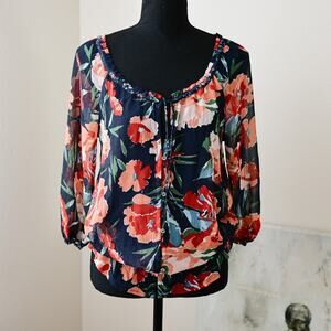 Abercrombie & Fitch Women's floral peasant blouse size S